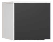 Wardrobe Top Attachment for Single Door | Vacas 12 | White/Black | 45 x 47 x 57 cm | Soft Touch Finish