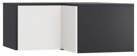 Corner Wardrobe Top Attachment Vacas 40 | Black/White | 45 x 102 x 104 cm | Soft Touch Finish