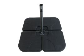 Plastic Parasol Base for Denver | 500 x 500 x 75 mm | HDPE | Holds Water or Sand | Black