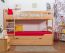 Bunk bed "Easy Premium Line" K11/h incl. trundle bed frame and cover plates, solid beech wood, clearly varnished - 90 x 200 cm 