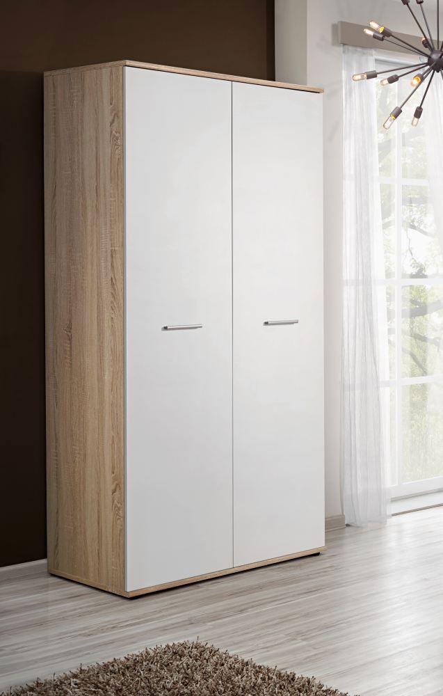 Closet with one clothes rail Velle 06, Color: Oak Sonoma / White - Dimensions: 191 x 90 x 55 cm (H x W x D)