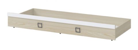 Bed frame for single bed / guest bed, Colour: Ash / White - Lying surface: 80 x 190 cm (W x L)