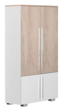 Hinged door cabinet / Closet Burgos 07, Colour: Oak / White - Measurements: 154 x 80 x 38 cm (H x W x D)