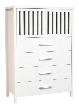 Dresser Caesio 02, solid wood, Colour: White - Measurements: 131 x 90 x 44 cm (H x W x D)
