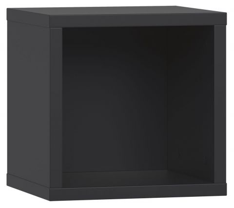 Suspended rack / Wall shelf, Colour: Black - Measurements: 32 x 32 x 30 cm (H x W x D)