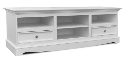 Gyronde 10 TV base cabinet, solid pine wood wood wood wood wood, White lacquered - 53 x 167 x 53 cm (H x W x D)