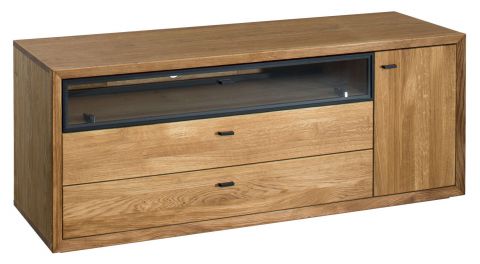 TV base cabinet Olinda 13, Colour: Natural, solid oak - 58 x 146 x 49 (H x W x D)