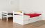 Bunk bed "Easy Premium Line" K10/n with 2 underbed drawer, solid beech wood, white finish, convertible - 90 x 200 cm
