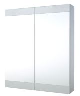 Bathroom - Mirror cabinet Eluru 01, Colour: White glossy - 70 x 60 x 14 cm (H x W x D)