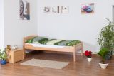 Single bed "Easy Premium Line" K1/2n, solid beech wood, clearly varnished - 90 x 190 cm