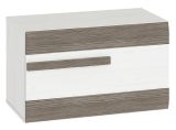 Shoe cupboard Knoxville 21, Colour: Pine White / grey - Measurements: 47 x 80 x 42 cm (h x w x d), with 1 flap door and 4 compartments