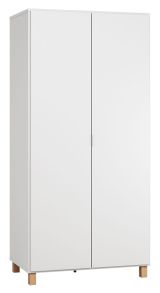 Revolving door wardrobe / Wardrobe Invernada 13, Colour: White - Measurements: 195 x 93 x 57 cm (H x W x D)