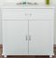 Chest of drawers pine solid wood white painted Columba 03 - Dimensions: 101 x 100 x 50 cm
