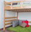 Adult bunk bed ' Easy Premium Line ® ' K15/n, solid beech wood natural, convertible - lying area: 140 x 200 cm