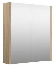 Bathroom - Mirror cabinet Bidar 03, Colour: Oak - 65 x 60 x 12 cm (H x W x D)