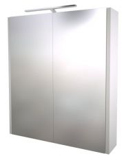 Bathroom - Mirror cabinet Bidar 04, Colour: White glossy - 65 x 60 x 12 cm (H x W x D)