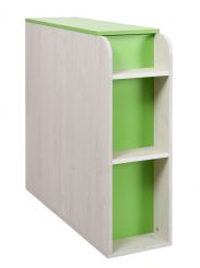 Children's room - Chest Luis 03, Colour: Oak White / Green - 92 x 30 x 103 cm (h x w x d)