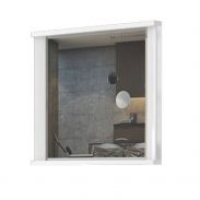 Mirror Sili 05, Colour: White - Measurements: 65 x 80 x 7 cm (H x W x D)