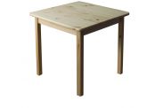 Dining Table 002, solid pine wood, clearly varnished - H75 x W60 x D60 cm
