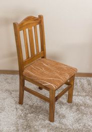Dining Chair 002, solid pine wood, oak finish - H93 x W43 x D45 cm 
