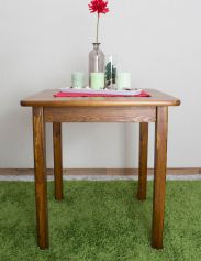 Dining Table / Side table 002, solid pine wood, oak finish - H75 x W70 x D70 cm 