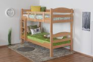Adult bunk bed ' Easy Premium Line ' K3/n, solid beech wood Natural - 90 x 190 cm (W x L) 