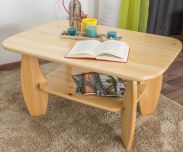 Coffee table solid, natural pine wood  005 – Dimensions 60 x 110 x 75 cm (H x B x T)