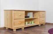 TV base cabinet  natural solid pine wood 002 - Measurements 55 x 156 x 47 cm (H x W x D)