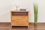 Bedside Table Wooden Nature 136 Solid Core Beech - 50 x 53 x 43 cm (H x W x D) 