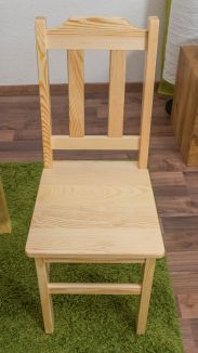 Chair solid, natural pine wood Junco 248- Dimensions 91 x 35 x 44 cm