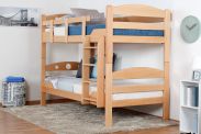Bunk bed "Easy Premium Line" K10/n, solid beech wood, clearly varnished, convertible - 90 x 190 cm