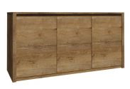 Dresser Selun 03, Colour: Oak dark brown - 80 x 130 x 43 cm (h x w x d)