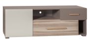 Children's room - TV base cabinet Roland 08, Colour: Brown, part solid - 46 x 133 x 40 cm (H x W x D)
