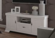 TV base cabinet Sentis 07, Colour: Pine White - 59 x 158 x 46 cm (H x W x D)