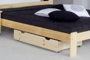 Drawer for bed - pine solid wood natural 001 - dimension: 18,50 x 97,50 x 57 cm (H x B x T)
