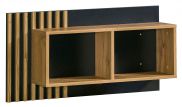 Suspended rack / Wall shelf Trevalli 11, Colour: Oak / Black - Measurements: 46 x 90 x 22 cm (H x W x D)