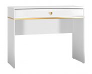 Dressing Table Roanoke 10, Colour: White / White Gloss - Measurements: 79 x 100 x 40 cm (H x W x D)