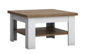 Coffee table segnas 06, Farbe: pine white / oak brown - 53 x 70 x 70 cm (H x W x D)