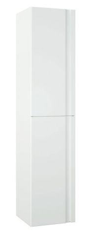 Bathroom - Tall cabinet Bikaner 10, Colour: White Glossy - 160 x 35 x 36 cm (h x w x d)