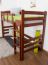 Highsleeper bed "Easy Premium Line" K14/n, solid beech wood, convertible, cherry-coloured - 90 x 200 cm