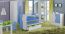 Children's room - Suspended rack Justus 08, Colour: Pine Blue - Measurements: 65 x 110 x 22 cm (H x W x D)