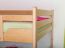 Adult bunk beds ' Easy Premium Line ® ' K16/n, head and foot part straight, solid beech wood natural - lying surface: 160 x 200 cm, divisible