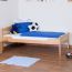 Children's bed / Youth bed "Easy Premium Line" K1/2n, solid beech wood, clearly varnished - 90 x 190 cm