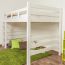 Adult bunk bed ' Easy Premium Line ® ' K15/n, solid beech wood white lacquered, convertible - lying area: 120 x 200 cm