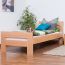 Single bed "Easy Premium Line" K2, solid beech wood, clearly varnished - 90 x 200 cm