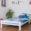 Single bed "Easy Premium Line" K4, solid beech wood, white - 140 x 200 cm 