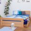 Youth bed "Easy Premium Line" K6 incl. 2 drawers and 1 cover plate, solid beech wood, clearly varnished - 160 x 200 cm 