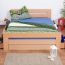 Youth bed "Easy Premium Line" K6 incl. 4 drawers and 2 cover plates, solid beech wood, clearly varnished - 160 x 200 cm 