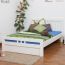 Single bed "Easy Premium Line" K8 incl. cover plate, solid beech wood, white - 140 x 200 cm 