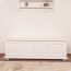 Bench with storage pine solid wood white lacquered 179 – 50 x 154 x 46 cm (H x W x D)